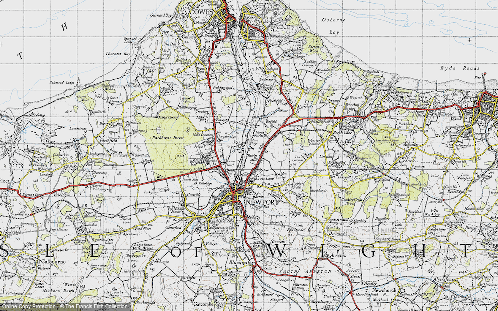 Old Map of Fairlee, 1945 in 1945
