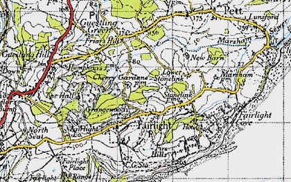 Old map of Fairlight in 1940