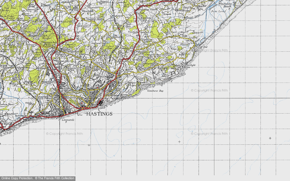 Old Map of Fairlight Glen, 1940 in 1940