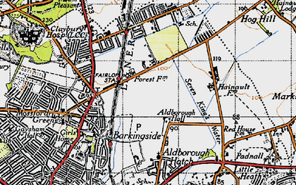 Old map of Fairlop in 1946