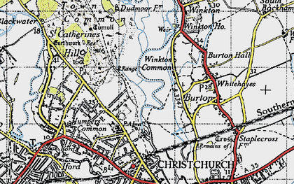 Old map of Fairmile in 1940