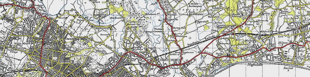 Old map of Fairmile in 1940