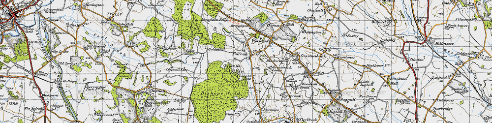 Old map of Fairoak in 1946