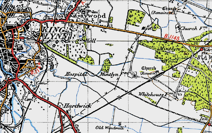 Old map of Fairstead in 1946