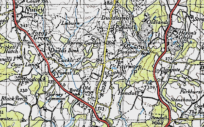 Old map of Fairwarp in 1940