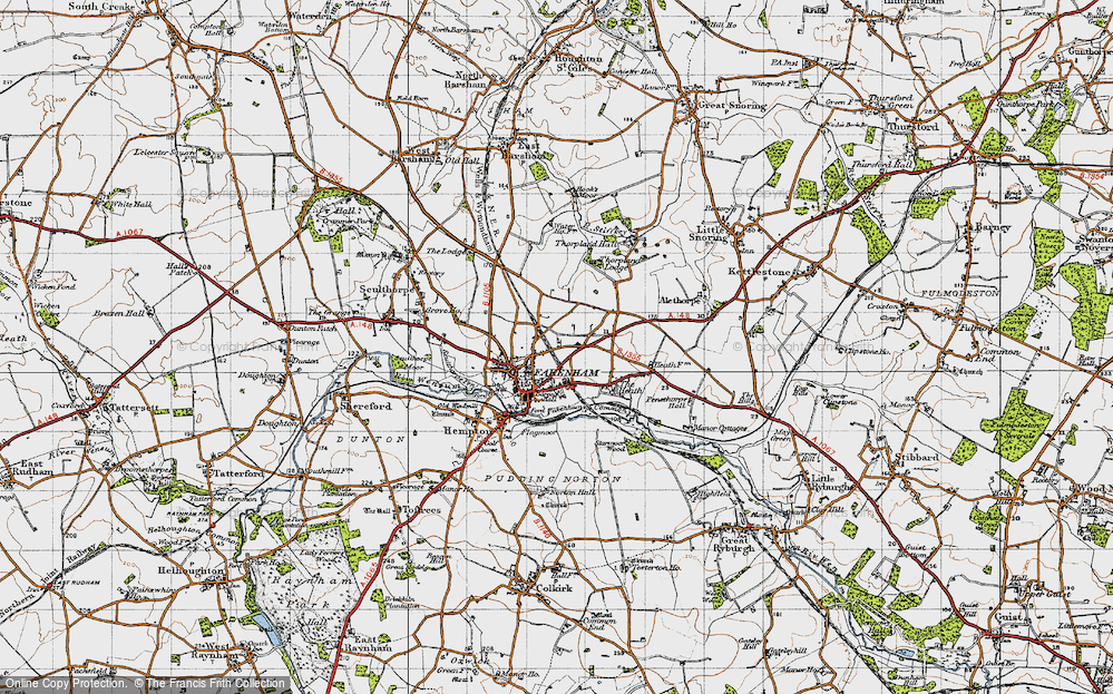 Old Map of Fakenham, 1946 in 1946