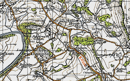 Old map of Falcon in 1947