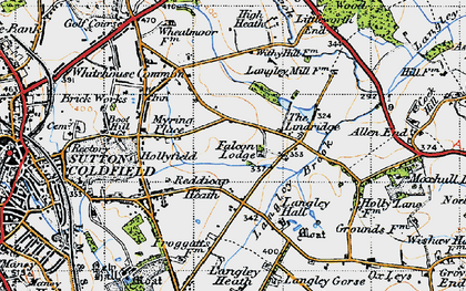 Old map of Lindridge, The in 1946