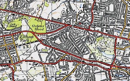 Old map of Falconwood in 1946