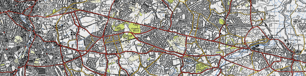 Old map of Falconwood in 1946