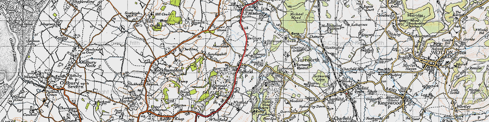 Old map of Falfield in 1946