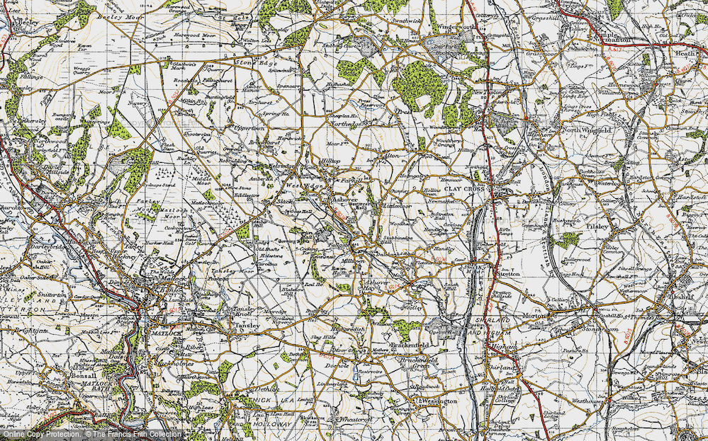 Old Map of Fallgate, 1947 in 1947