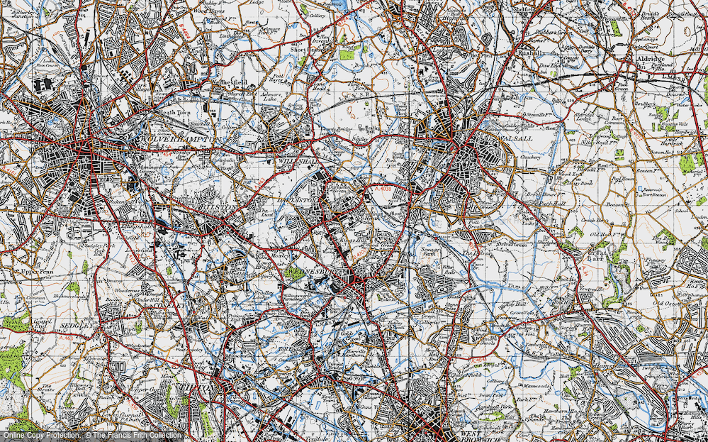 Old Map of Fallings Heath, 1946 in 1946
