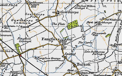 Old map of Fangfoss in 1947