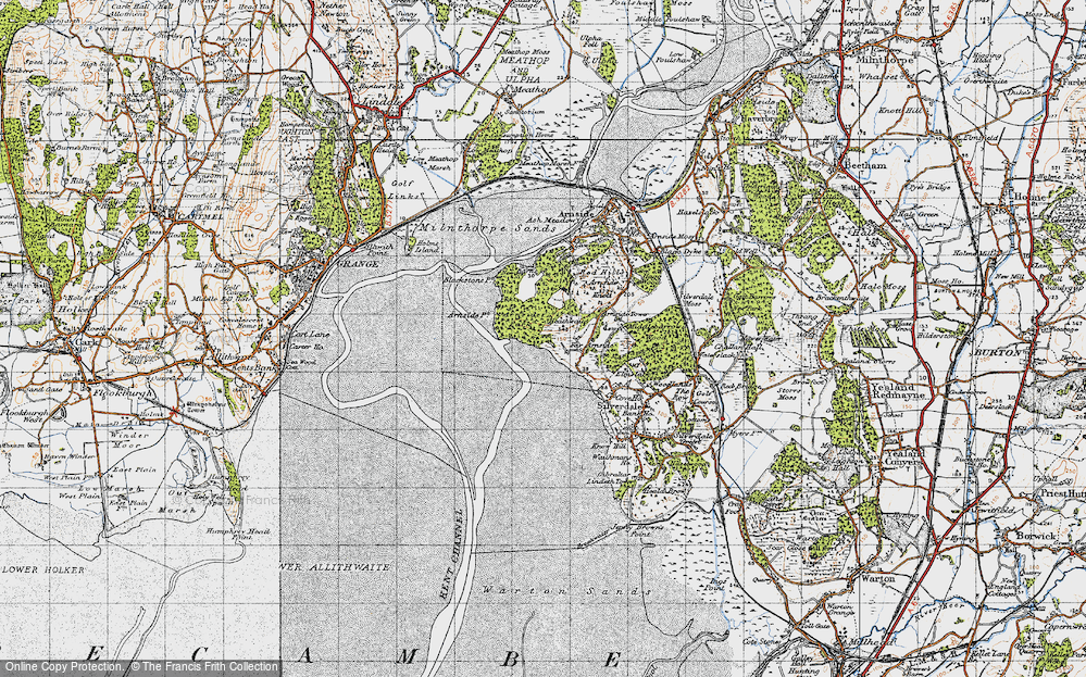 Old Map of Historic Map covering White Creek in 1947