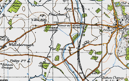 Old map of Far Coton in 1946