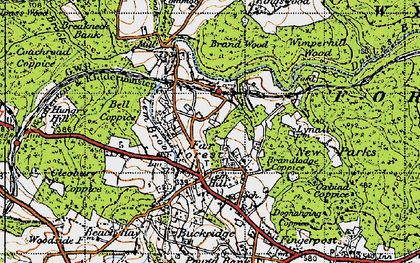 Old map of Brandlodge Coppice in 1947
