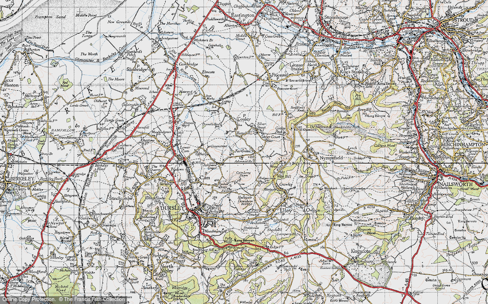 Old Map of Historic Map covering Ashmead Ho in 1946