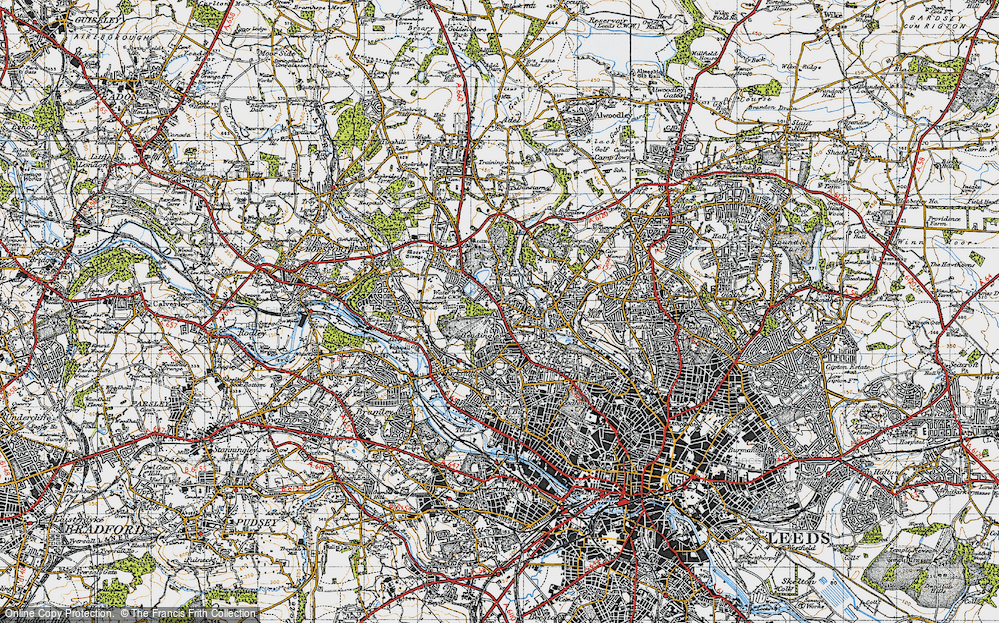 Old Map of Far Headingley, 1947 in 1947