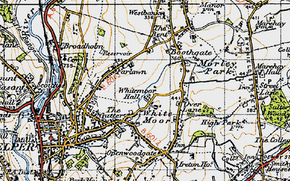 Old map of Whitemoor Hall in 1946