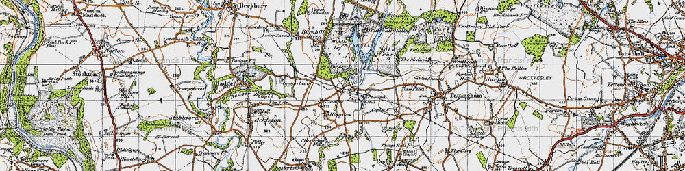 Old map of Far Ley in 1946