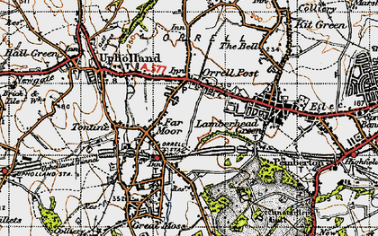 Old map of Far Moor in 1947