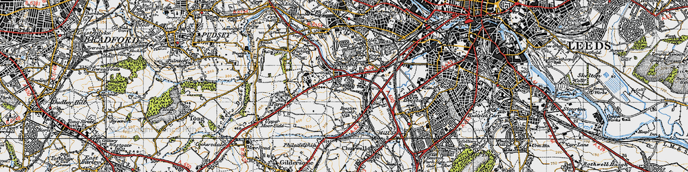 Old map of Far Royds in 1947