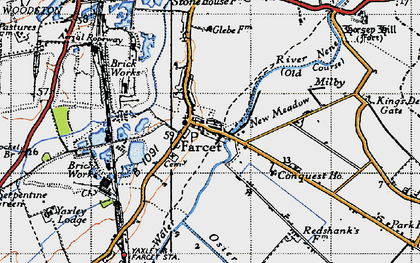 Old map of Farcet in 1946