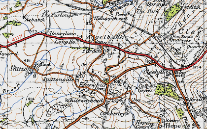 Old map of Farden in 1947