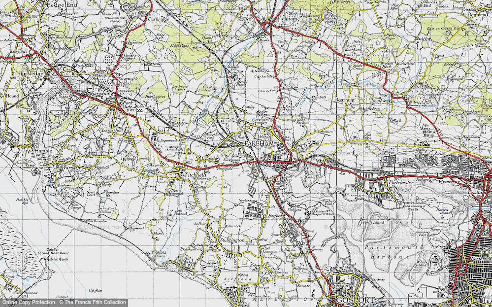 Old Map of Fareham, 1945 in 1945