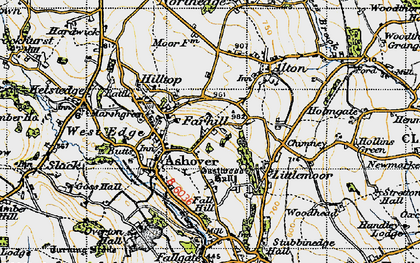 Old map of Farhill in 1947