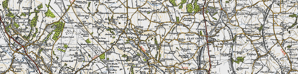 Old map of Farhill in 1947