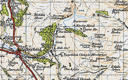 Old map of Broad Clough in 1947