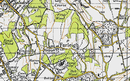 Old map of Farleigh Court in 1946