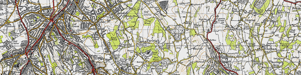 Old map of Farleigh Court in 1946