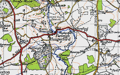 Old map of Farleigh Hungerford in 1946