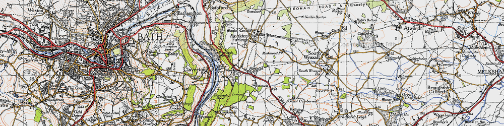 Old map of Farleigh Wick in 1946