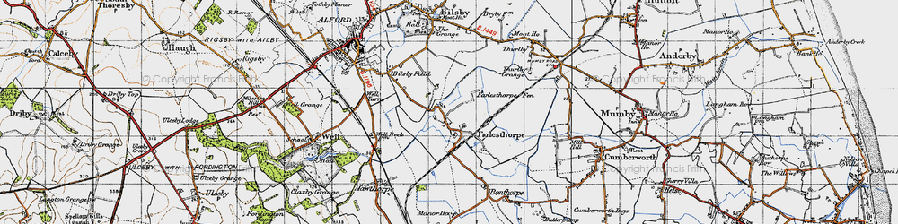 Old map of Farlesthorpe in 1946