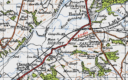 Old map of Farleton in 1947