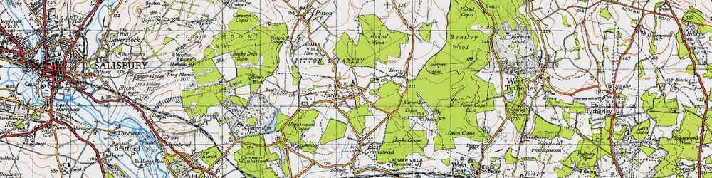 Old map of Farley in 1940