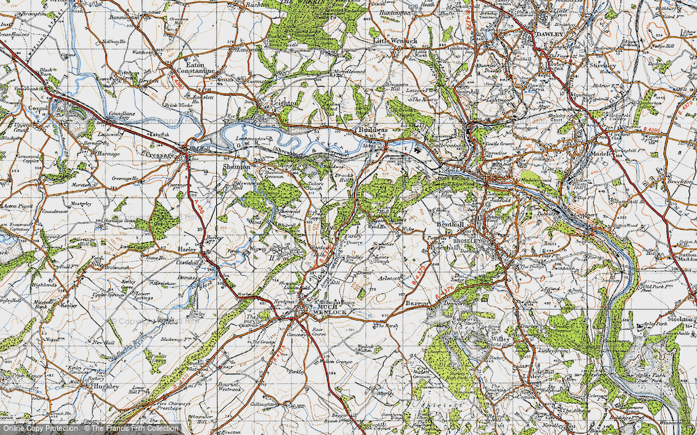 Old Map of Farley, 1947 in 1947