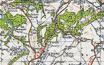 Old map of Farley in 1947