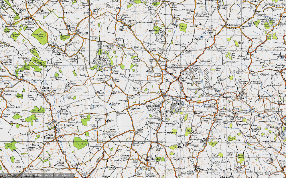 Old Map of Farley Green, 1946 in 1946