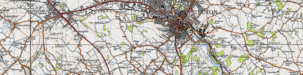 Old map of Farley Hill in 1946