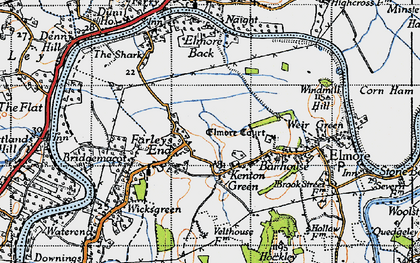 Old map of Farleys End in 1947