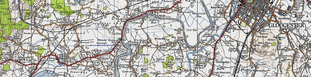 Old map of Farleys End in 1947