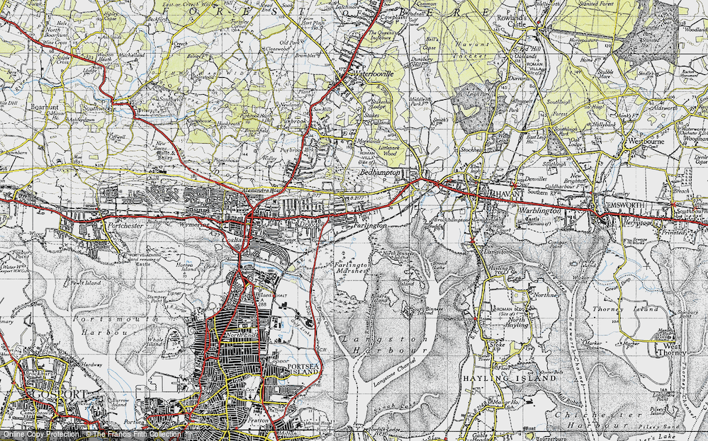 Old Map of Farlington, 1945 in 1945