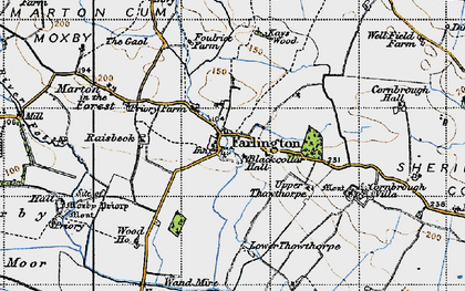 Old map of Farlington in 1947