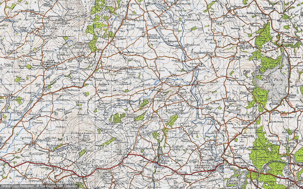 Old Map of Farlow, 1947 in 1947