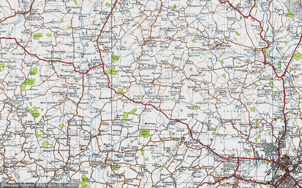 Old Map of Farmbridge End, 1946 in 1946